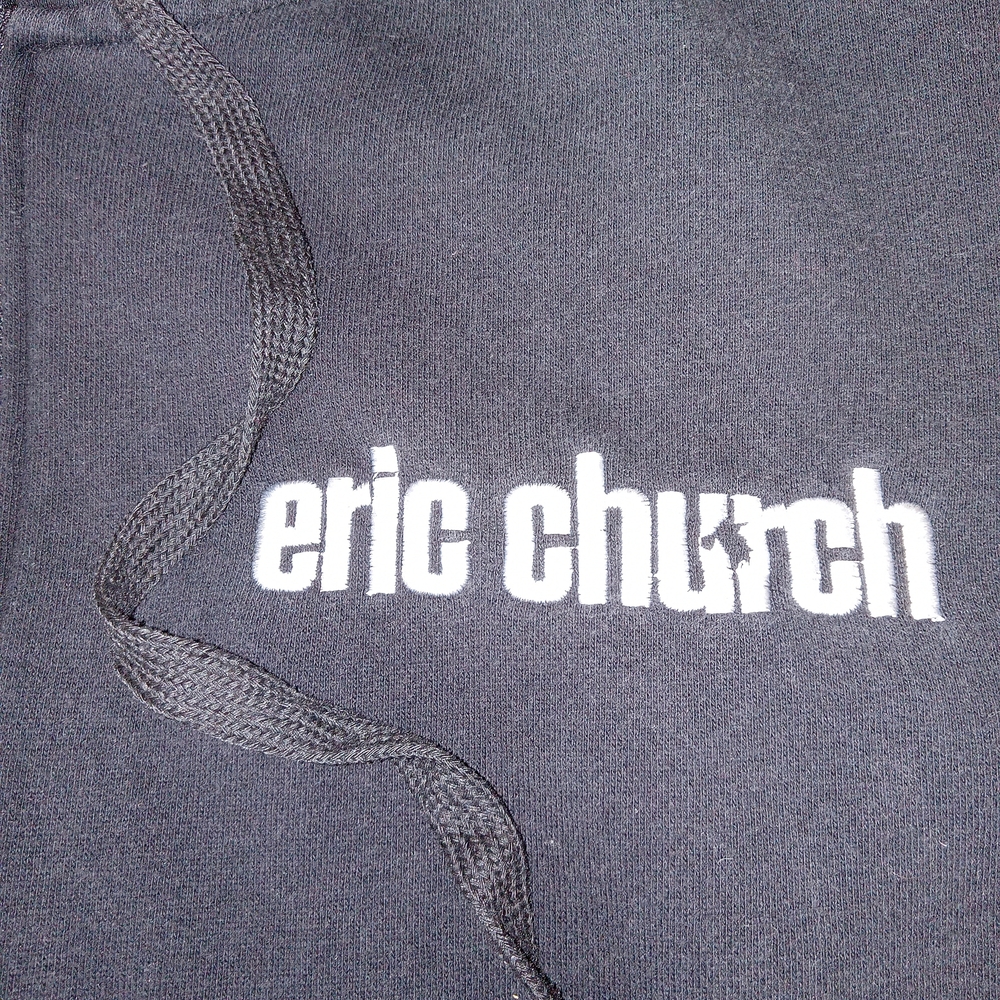 Eric Church Double Down Tour Hoodie Sweatshirt Adult S Black Official Product - Picture 2 of 11